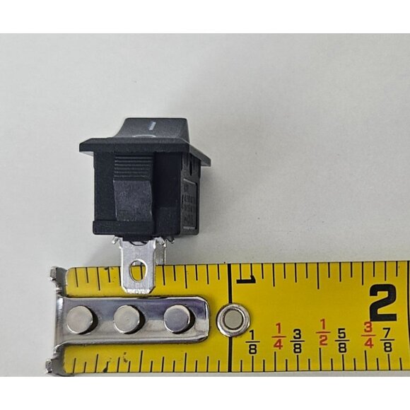 100 Pcs Black On/Off Boat Rocker Switch 10x15mm SPST 2Pin 3A 250V Snap-In Mini - Picture 6 of 9